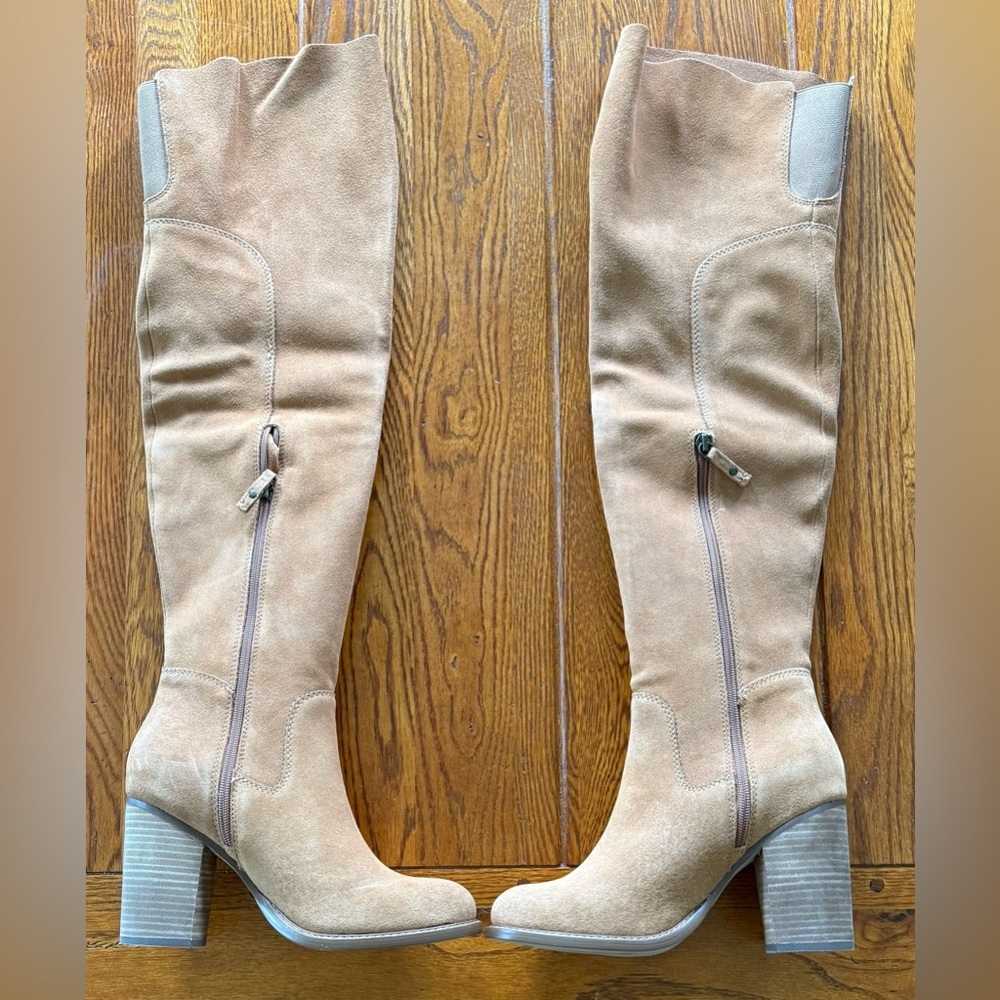 🆕 Kelsi Dagger Suede Over-the-Knee Boots - Logan - Chestnut - Oil Cow Suede